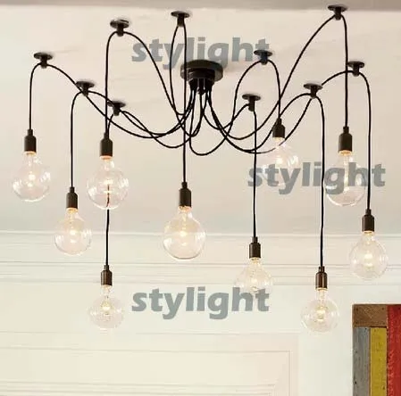 Edison light bulb chandelier,Modern chandeliers Pendant Lamp 10 Lights (INCLUDED bulb & remote control) dinning room