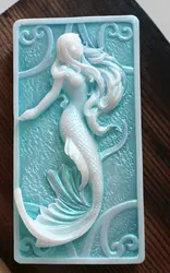 Stampo In Silicone sirena In schiuma di mare ora personalizzato profumato mare profumato a base vegetale fatto a mano sapone da spiaggia stampo In gomma siliconica PRZY