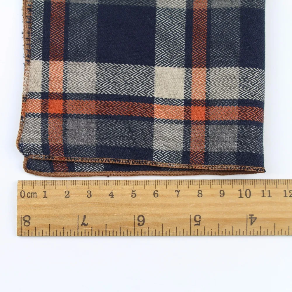 Scuro Colorato Fazzoletti di Cotone Tessuto di Stampa Plaid Pocket Piazza Mens Casual Streak Piazza Tasche Fazzoletto Asciugamani