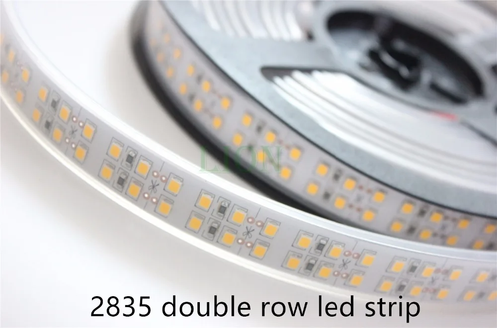 1/2/3/4/5M dwurzędowe 2835 taśmy led 1200 leds biały/ciepły biały wodoodporny ip20/IP67 240 leds/m bardziej jaśniejszy niż 3528 taśmy