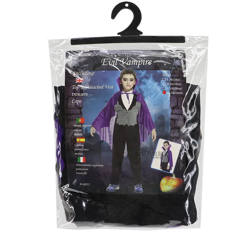 Nowy Rok Boże Narodzenie Karnawał Halloween Dzieci Chłopcy Zły Wampir Kostium Duch Diabeł Fantazyjne Sukienki Ubrania Dzieci Cosplay Odzież