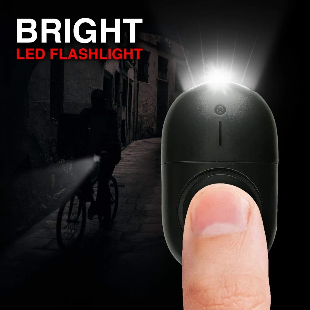 10 pcs mini LED light personal alarm keychian for women girls kids elderly personal security keychain alarm