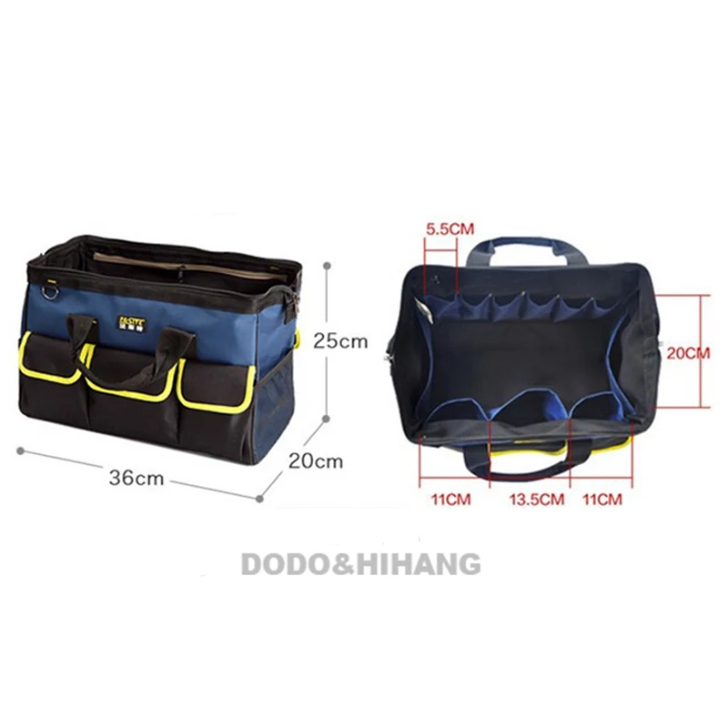 Verdickung hardware multifunktionale elektrische reparatur kit schulter tasche werkzeug tasche DB005