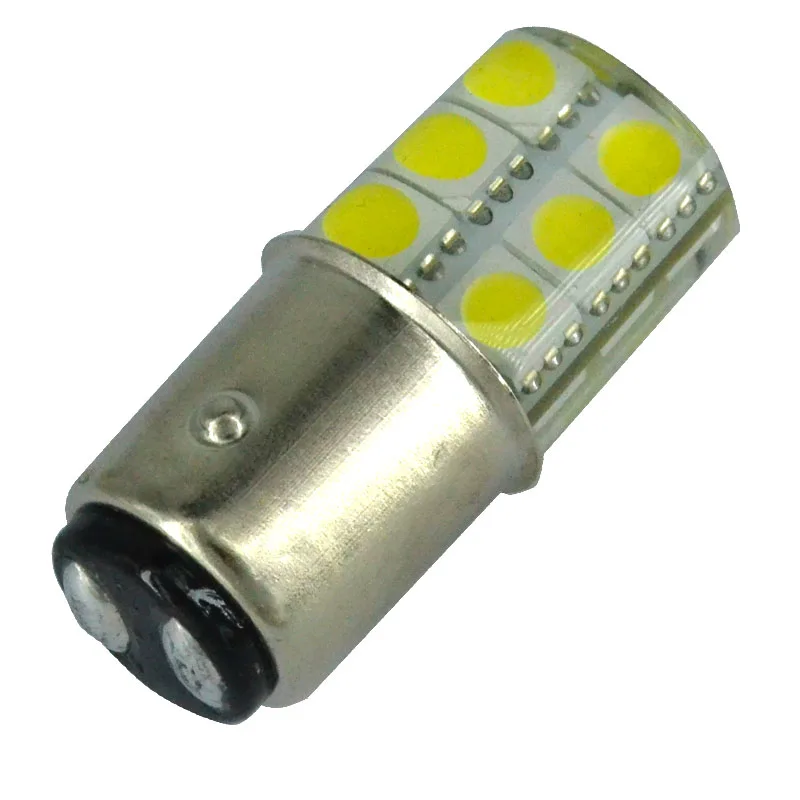 100pcs S25 1157 BAY15D P21/5W Silicone 12 SMD 5050 LED 2W Cold White 8000K Auto Car Brake Lights parking lights bulb lamp 12V