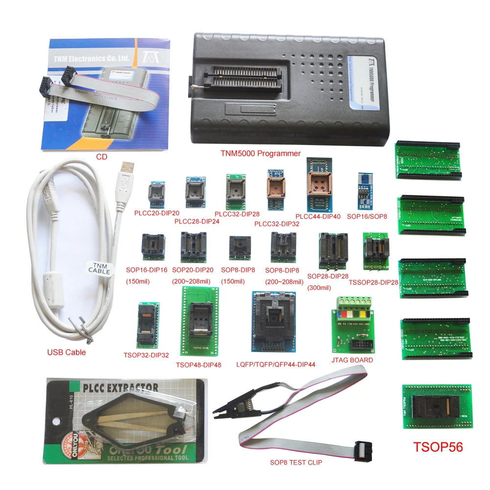 

2021 New TNM5000 USB EPROM Programmer memory recorder+17pc adapter for NAND flash/EPROM/MCU/PLD/FPGA/ISP/JTAG,Laptop/Notebook IO