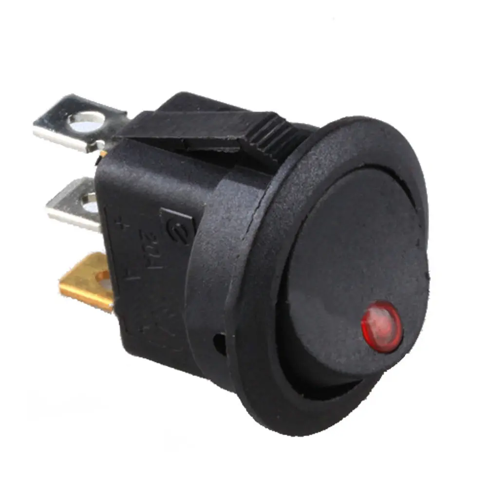 EE support 4PCS 12V Car Auto Boat Round Rocker ON/OFF Toggle Switch Colors Led Dot Light Switch