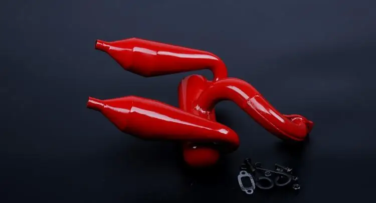 

Steel Dual Twin Rear Exit Tuned Exhaust Fits LOSI 5IVE-T Rovan LT and KM X2