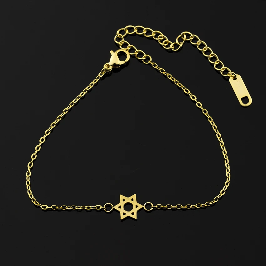 Jewish Jewelry Magen Star Of David Charm Bracelets For Women Bff Gifts Bijoux Femme Stainless Steel  Pulseira Feminina