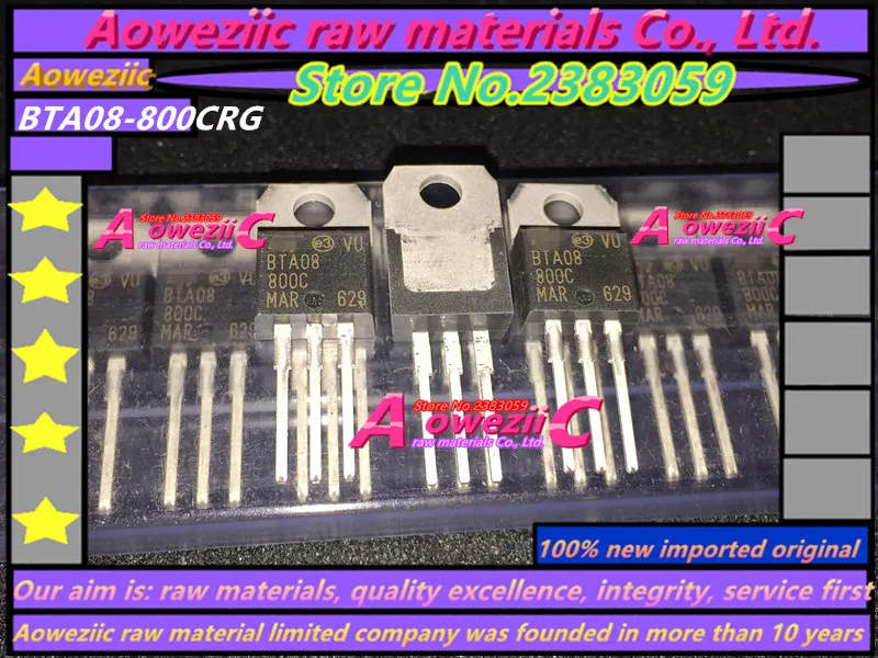 Aoweziic  100% new imported original BTA08-800CRG BTA08-800C  BTA08-800CW3G  BTA08-800CW TO-220 bidirectional thyristor 8A 800V