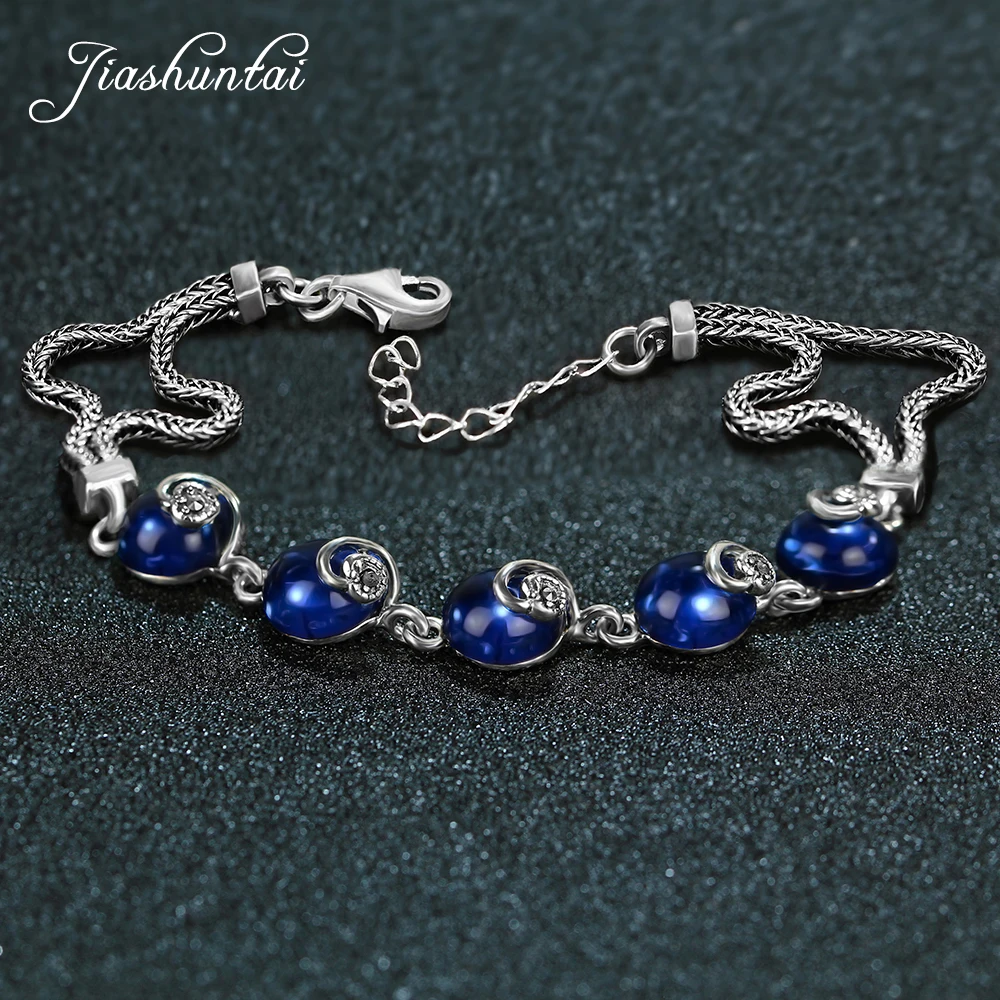 

JIASHUNTAI Retro 100% 925 Sterling Silver Bracelets For Women Vintage Silver Jewelry Female