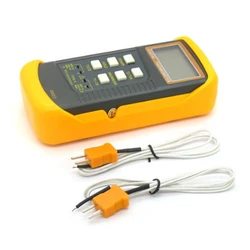 K-Type Digital Thermocouple Thermometer -50C-1300C Dual Channel Sensor Probe Industrial Temperature Meter C/F/K Swift Data Hold