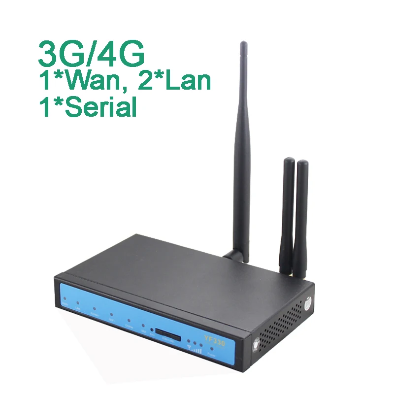 YF330-L 2 Lan 1 serial port M2M industrial VPN 4g LTE wifi router for Vehicle Kiosk