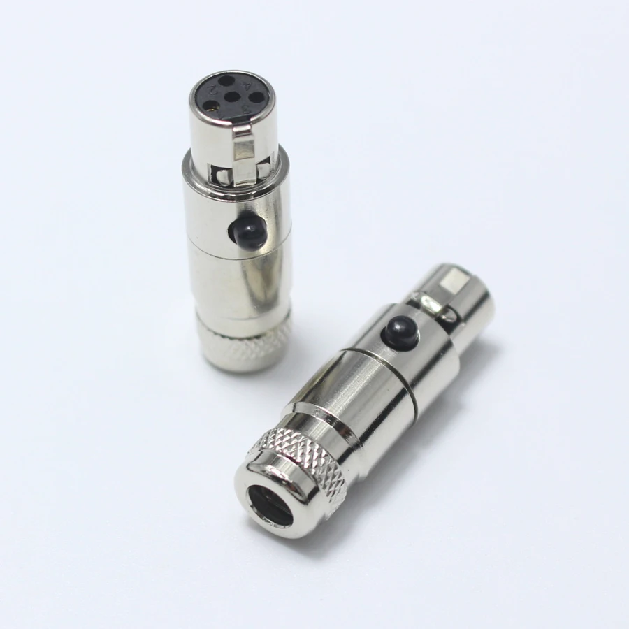 1pcs Mini XLR 4Pin 3Pin 5Pin 6Pin Female jack Small XLR 4P Audio Socket Metal Microphone Connector MIC Adapter for OD5mm Cable