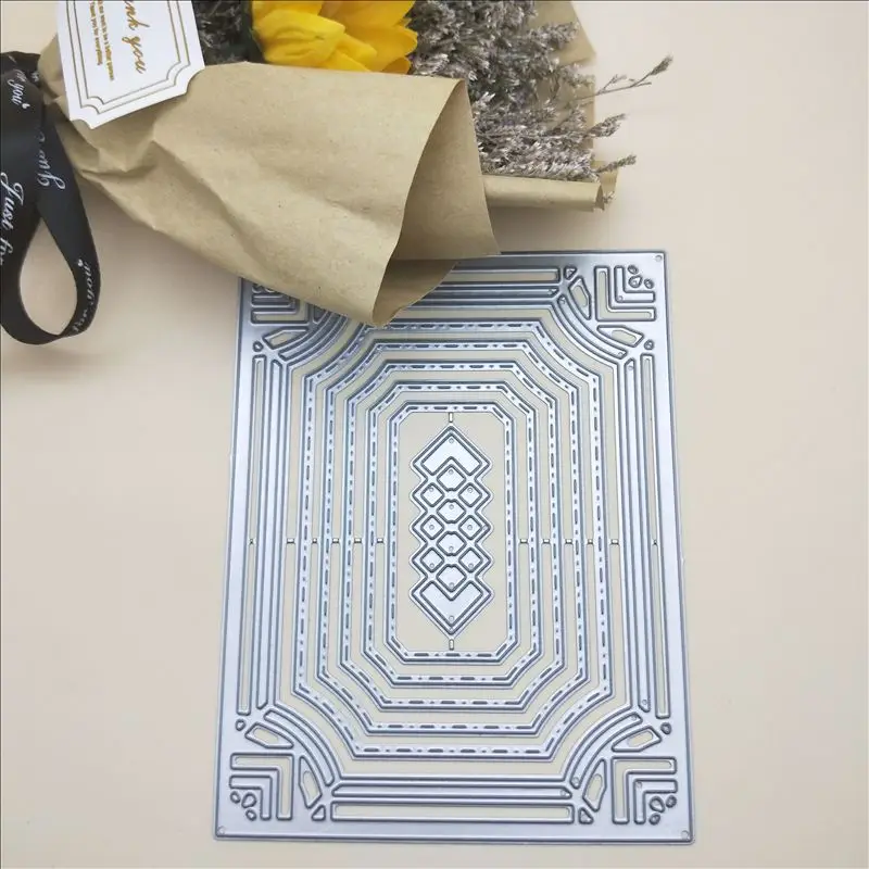 square layered cutting dies 2019 New  Metal Cutting Dies for DIY Scrapbooking Embossing Decorative Crafts Supplies Cards Making