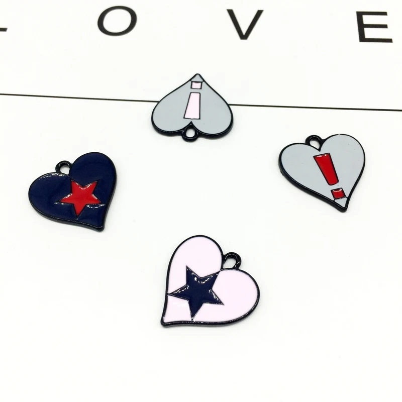 New Heart Pearl Light Diy Pendant Fit Necklace Charms Cute Couple Gift Dripping Oil Original Bracelet for Women Fashion