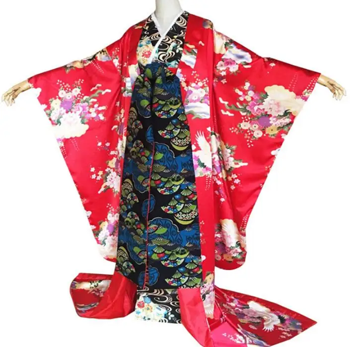 Japanese Plum Flower Kimono Outer Garment Costume Beautiful Woman Dress Japanese Performance Kimono Woman Shoot Clothing