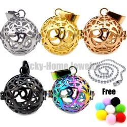Round Steel OM Essential Oils Diffuser Locket Aromatherapy Locket Free Pads 316L Cage Locket Perfume Locket drop shipping
