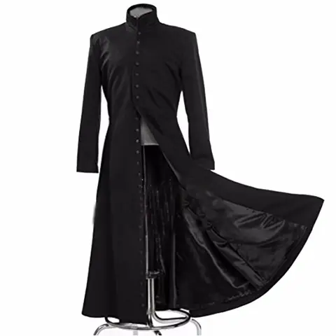 2025 The Matrix Cosplay Customised Black Cosplay Costume Neo Trench Coat Only Coat womens mens girls boys unisex Cos clothing