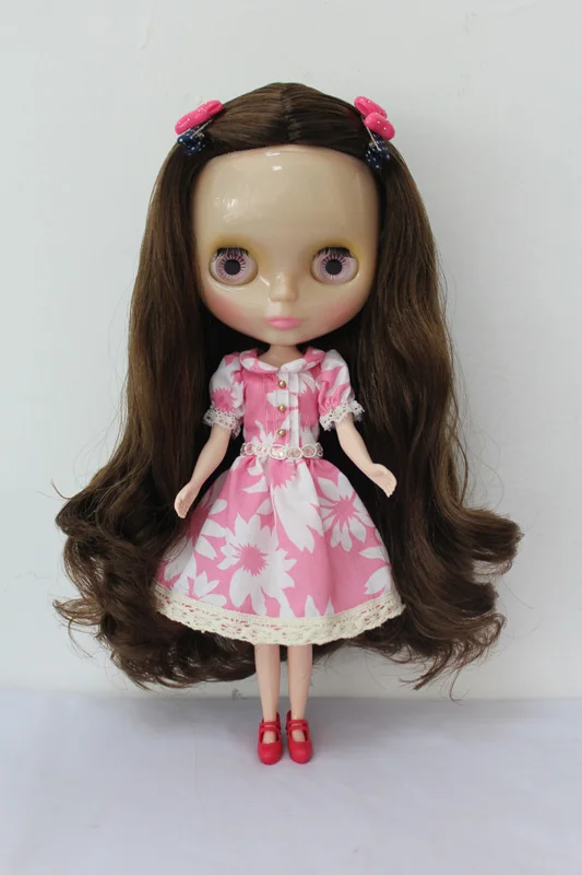 

Free Shipping Transparent RBL-182T DIY Nude Blyth doll birthday gift for girl 4 colour big eyes with beautiful Hair cute toy