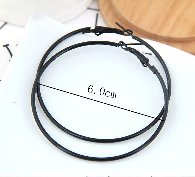 Kymyad Bohemia Big Hoop Earrings For Women 6cm Fluorescent Color Earings Fashion Jewelry Statement Earrings Fashion Jewelry