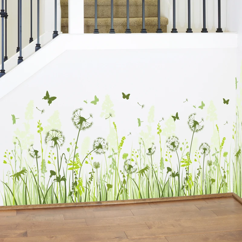 Dandelion Baseboard Sticker Waterproof Children Classrooms Removable Mural Wall Stickers Home Decoration PVC Kid Decoration Gift