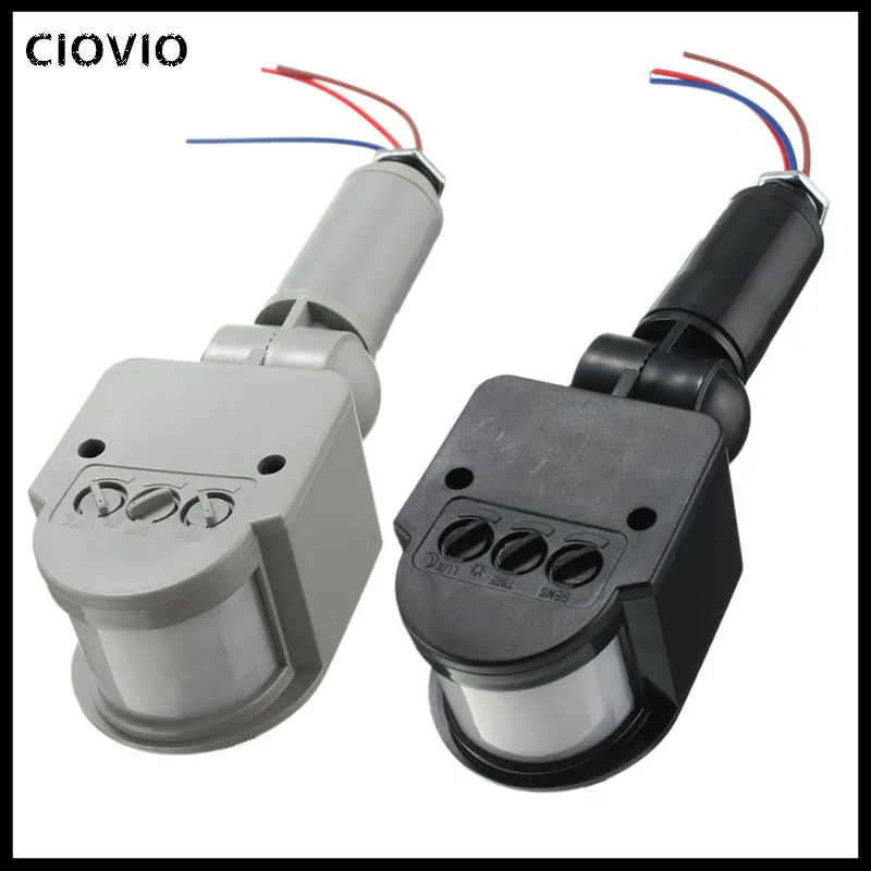 

Motion Sensor 220V Motion Detector Automatic Infrared PIR Sensor 220V 180 Degree Rotating Outdoor Timer Light Switch