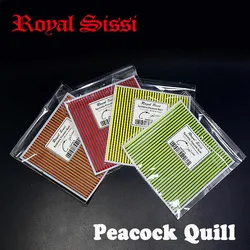 New 4sheets/lot fly tying synthetic peacock quill fly tying materials synthetic quill body wrap 30herls per sheet nymph bug bond