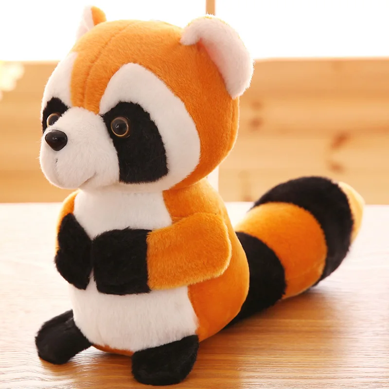 

small cute plush raccoon toy high quality yellow raccoon doll gift