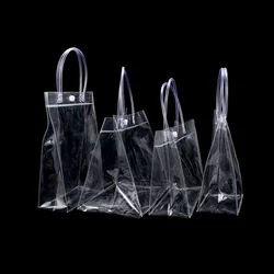 1 Pc New Clear Tote PVC trasparente Shopping spalla borsa stadio approvato borse di stoccaggio ecologiche 7 dimensioni