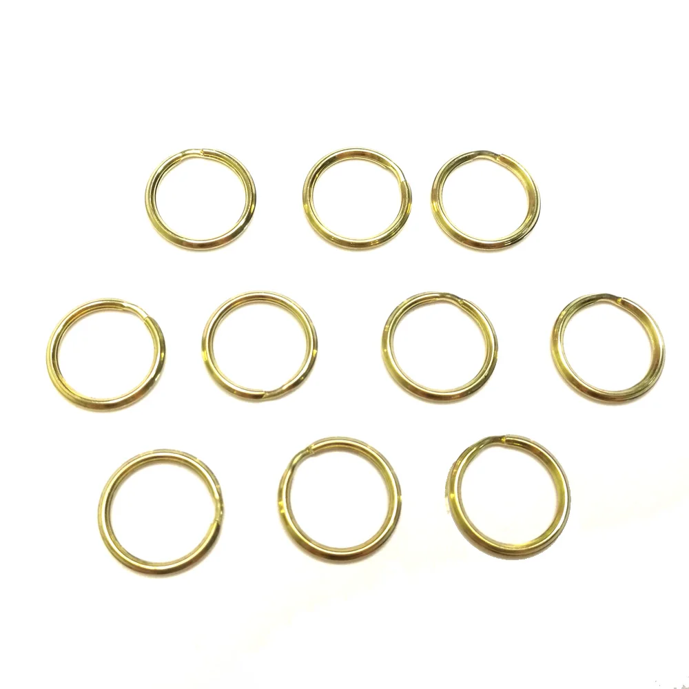 10PCS Brass Split Rings Key Chain Hook Loop Hoop Key Holder Split Rings Keyring Keychain DIY key circles