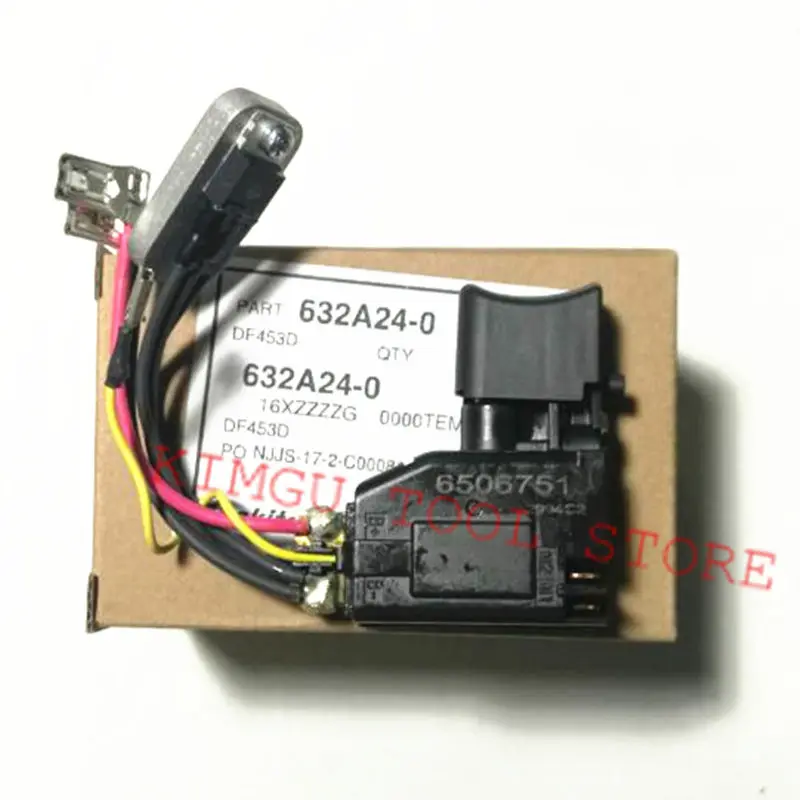 

Switch 632A24-0 for MAKITA DHP343 DDF343 BHP343 632A23-2 DHP453 DHP453RFE DF453D DDF453RFE DDF453 DDF343 6506751 BHP453 BDF453