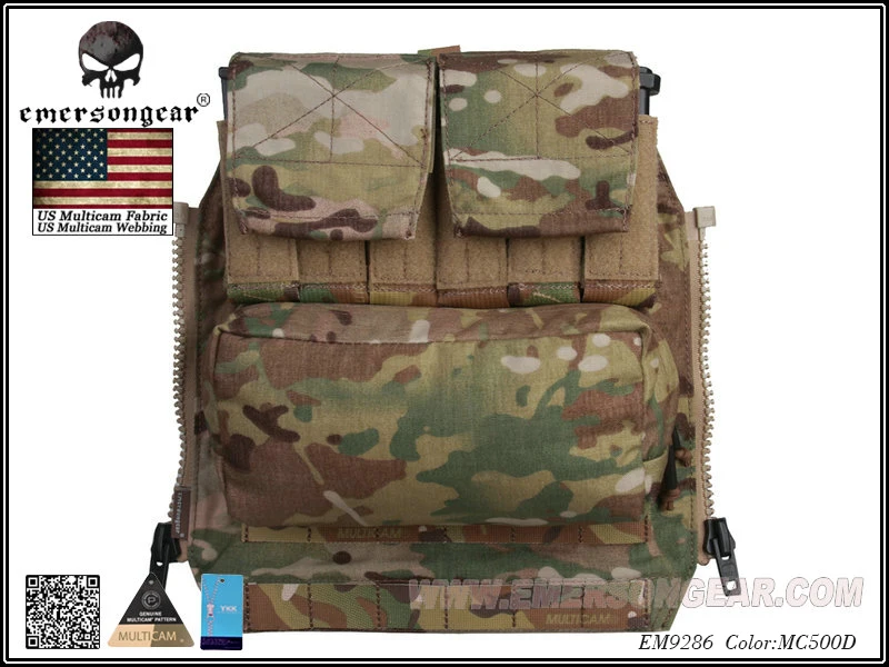 EDC MultiCam back pack by zip panel, for Avs jpc2.0 CPC tactical vest, accessory package, em9286mc