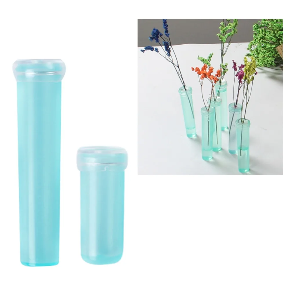 

10pcs Flower Nutrition Tube Plastic With Cap Keep Fresh Hydroponic Container Floral Water Tube Hydroponic Container For Flower