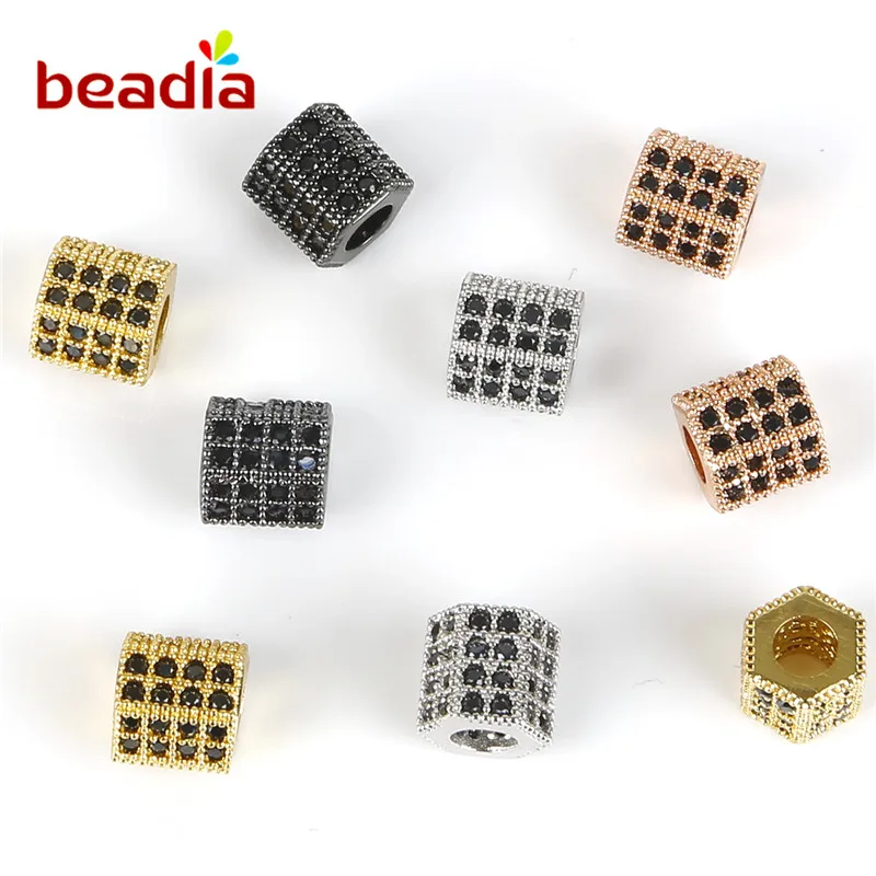 New Fashion Copper Alloy Crown Geometric Beads Electroplated Colors Vintage Charms For DIY Jewelry Making Accessories Bracelets