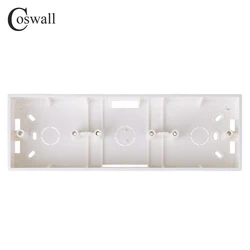 Coswall-トリプルスイッチまたはソケット用の外部取り付けボックス,258x86x34mm,86タイプ,表面の任意の位置に適用