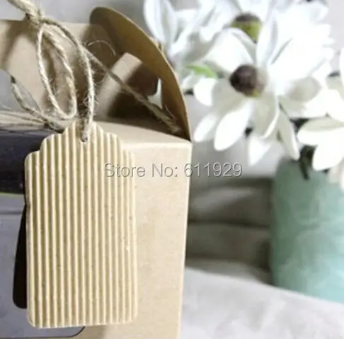 Free shipping wholesales blank retro corrugated kraft paper tags 4.5x8cm/DIY gift baking price tag/decorated card 200 pcs a lot