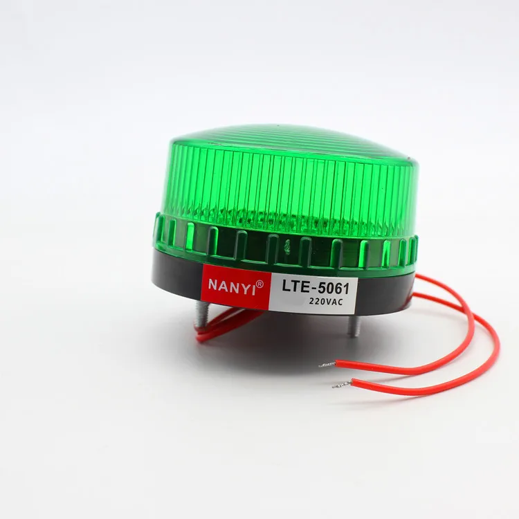 1Pc BULE VERT JAUNE ROUGE Silencieux D'urgence LED Lumière Signal Lampe Lumière Stroboscope Lampe LTE-5061 DC12V DC24V AC110V AC220V