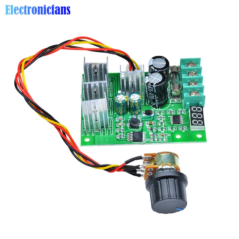 DC6-60V 30A PWM Motor Speed Controller Module Dimmer Current Regulator With Display