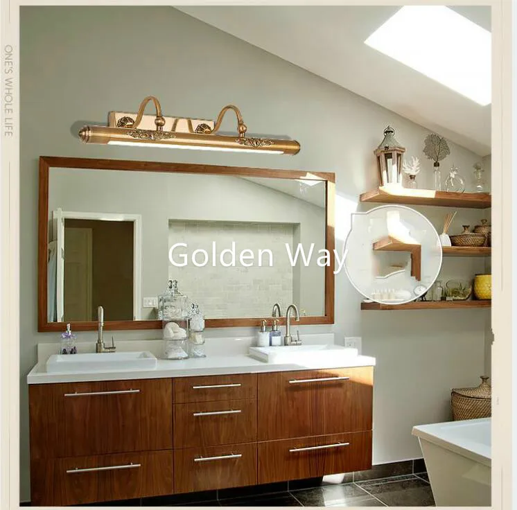 

52CM/60CM/80CM Bathroom Mirror Lamp Waterproof Retro Bronze Cabinet Vanity Mirror Lights Led Wall Light Lamp LED Light Wall Lamp