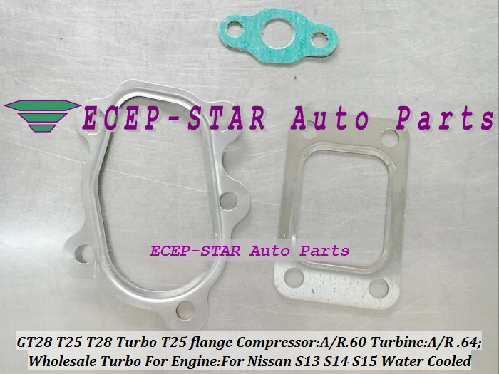 T25T28 T25/28 T25 T28 توربو لنيسان سيلفيا بلوبيرد S13 S14 S15 180SX 200SX 1.8L 2.0L Com A/R.60؛ التوربينات A/R.64 T25 شفة