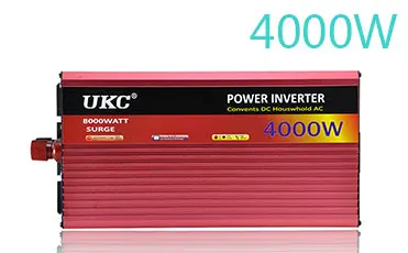 Proteção Total ac Power Inverter Adaptador de Carregador Usb Conversor de Energia do Carro Uka 2000w 3000w 4000w dc 12v para ac 220v 50hz