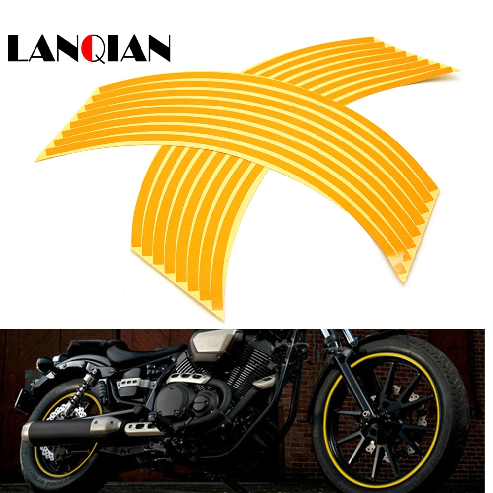 For Honda CBR600 CBR 600 F2 F3 F4 F4i CBR1000RR/SP  motorcycle sticker Colorful motor wheel stickers Reflective Rim Strip