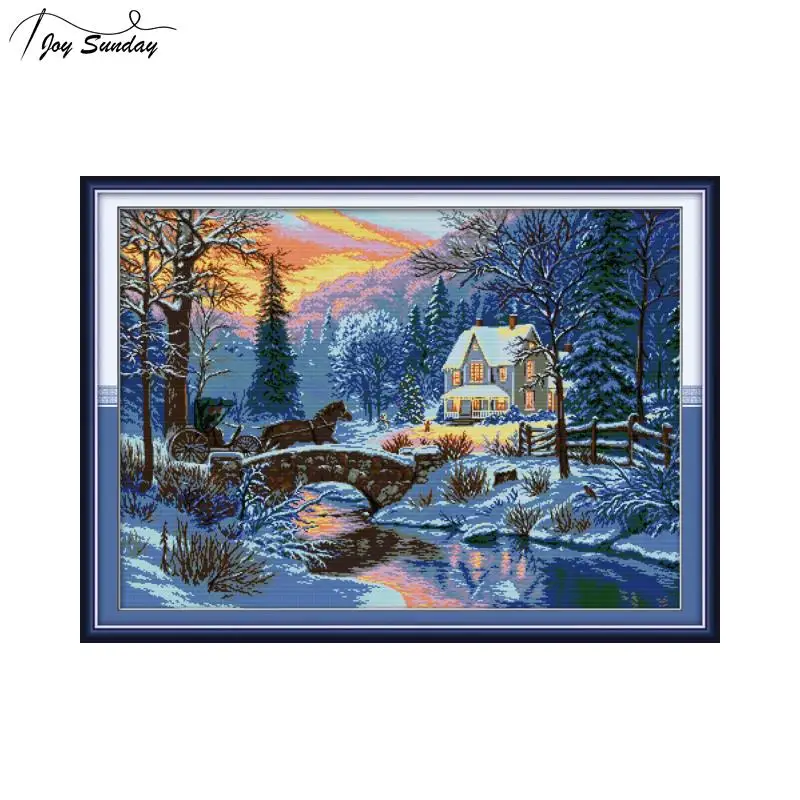 Gioia Domenica Punto Croce Paesaggio Patria 14 ct 11 ct Aida Tessuto DMC Stampato Tela Crossstitch Filo Aghi Per Kit di Ricamo