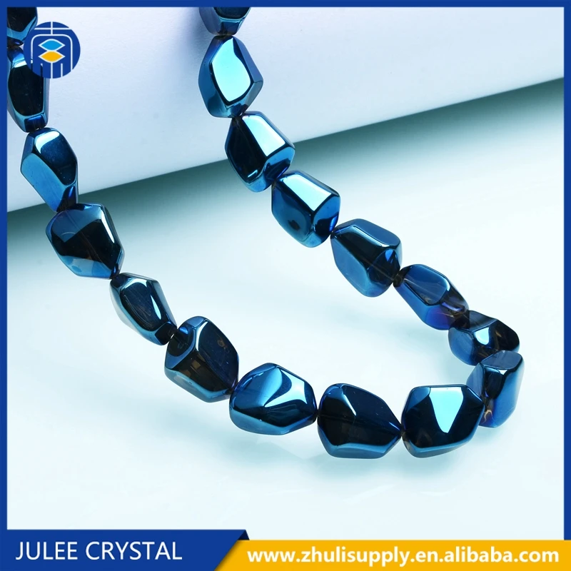 JuleeCrystal New Arrived 16mm Irregular Stone Beads Wholesale Crystal Glass Beads