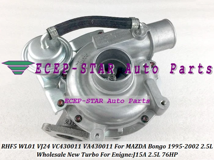 Free Ship RHF5 WL01 VJ24 VC430011 VA430011 VB430011 Turbo Turbine Turbocharger For MAZDA Bongo 1995-2002 J15A 2.5L 76HP