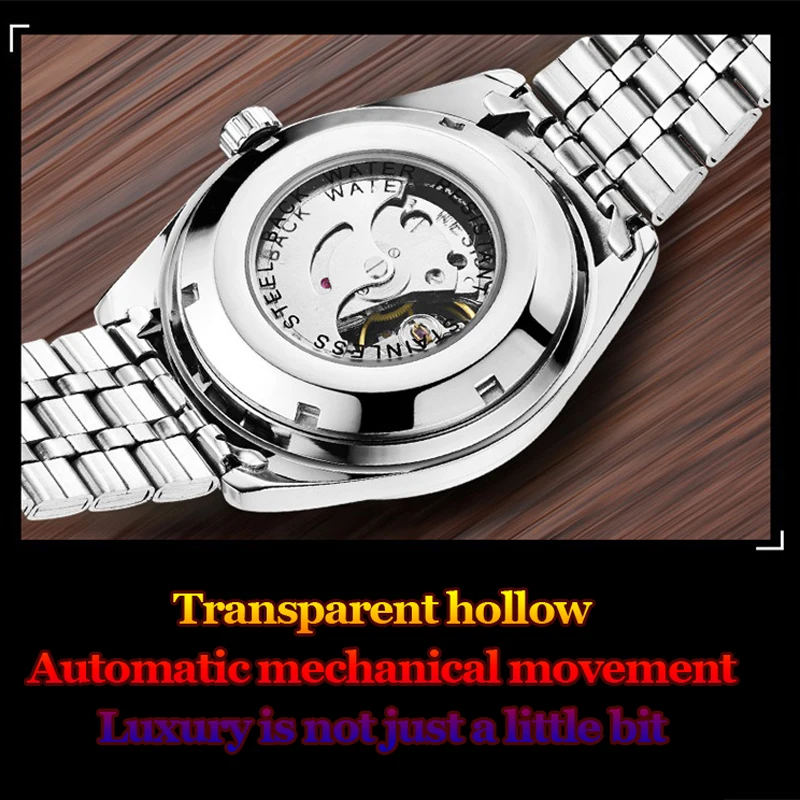 Mens Wrist Watch man Top Brand Luxury Male Wristwatch Luminous Calendar Waterproof Leather Steel Automatic Mechanical Men Watch