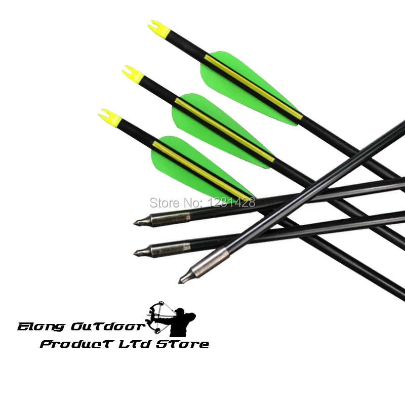 

Wholesale 500Pcs/lot 30" 6*8mm Fiberglass Hunting Arrow 3" Vane Fixed Field Point Outdoor Archery Bow