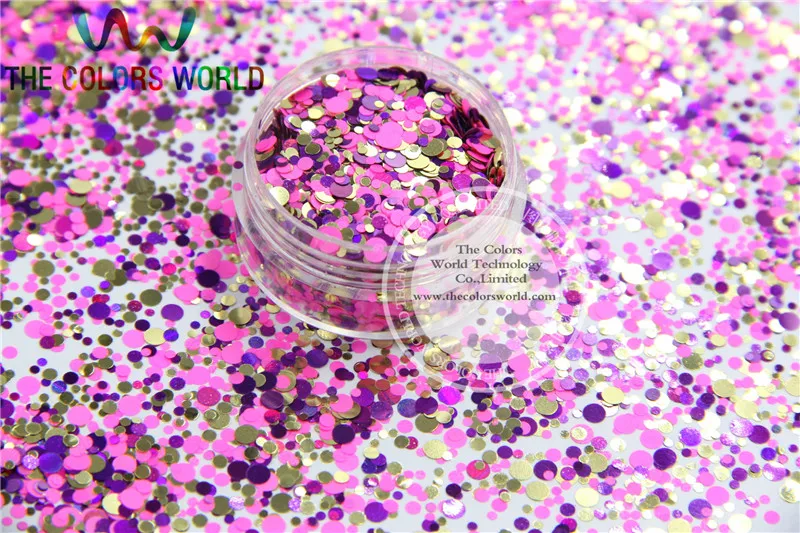 RNM-153  Mix  Colors round dot  shape  for Nail PolishAcrylic, DIY supplies