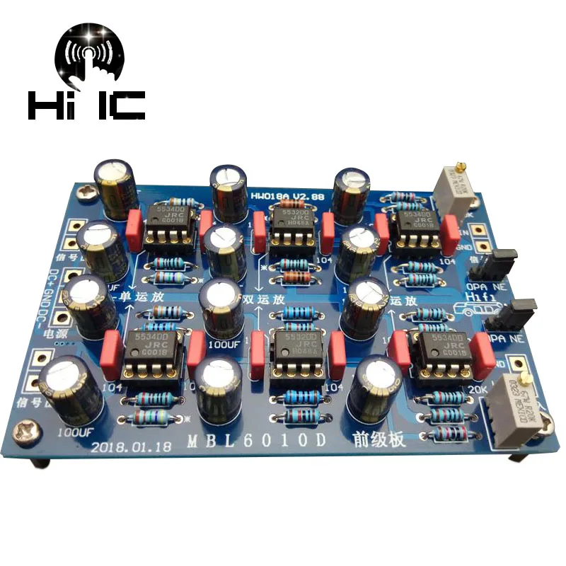 MBL6010D Pre-amplifier Board Preamp Tone Board Remote Volume Pre-signal Buffer Amplifier Board