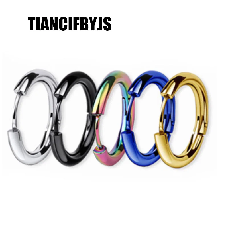 TIANCI FBYJS Punk Stainless Steel Hoop Earrings Huggie Simple Style Hoop Earring Circle Fashion Earrings for Women Man Jewelry